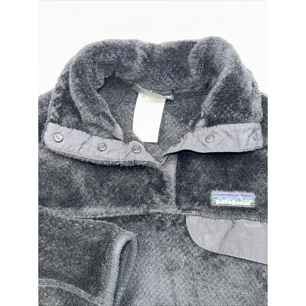 Patagonia Womens Re-Tool Snap-T Fleece Pullover‎ Polartec Size XS Black Soft